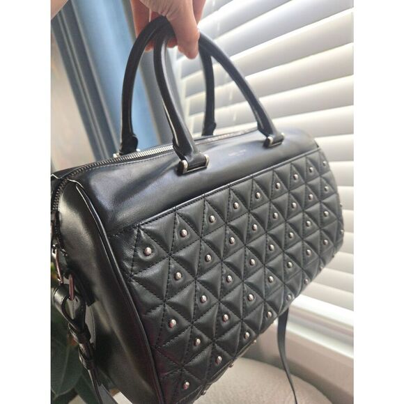 Saint Laurent Handbags - Saint Laurent Studded Leather Crossbody Satchel Bag